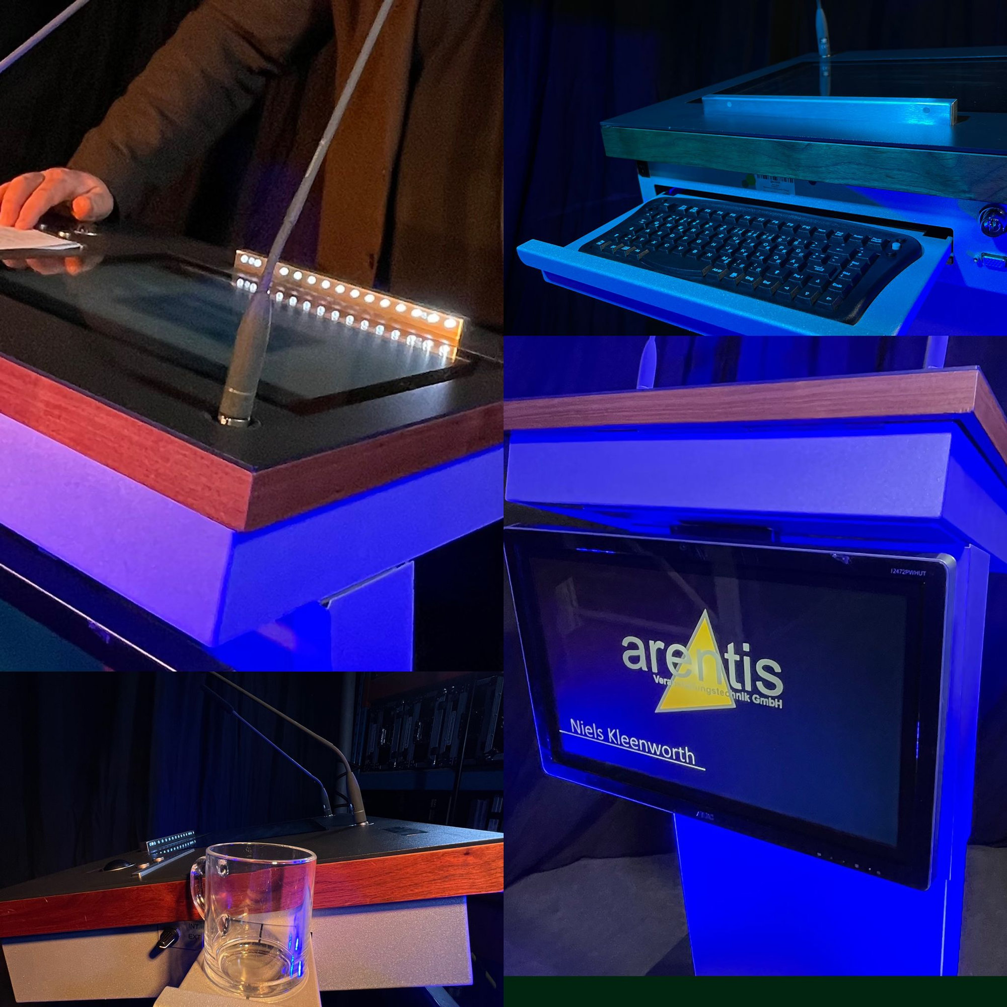Multimedia Rednerpult mit PC usw.