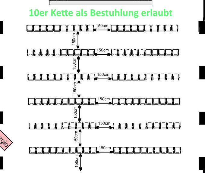 Bestuhlung 10er Kette in Hamburg erlaubt!