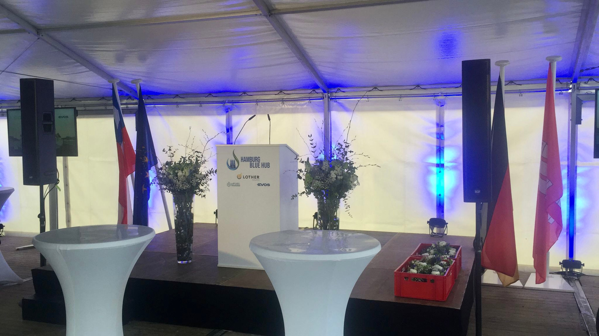 Pressekonferenz im Hamburger Hafen